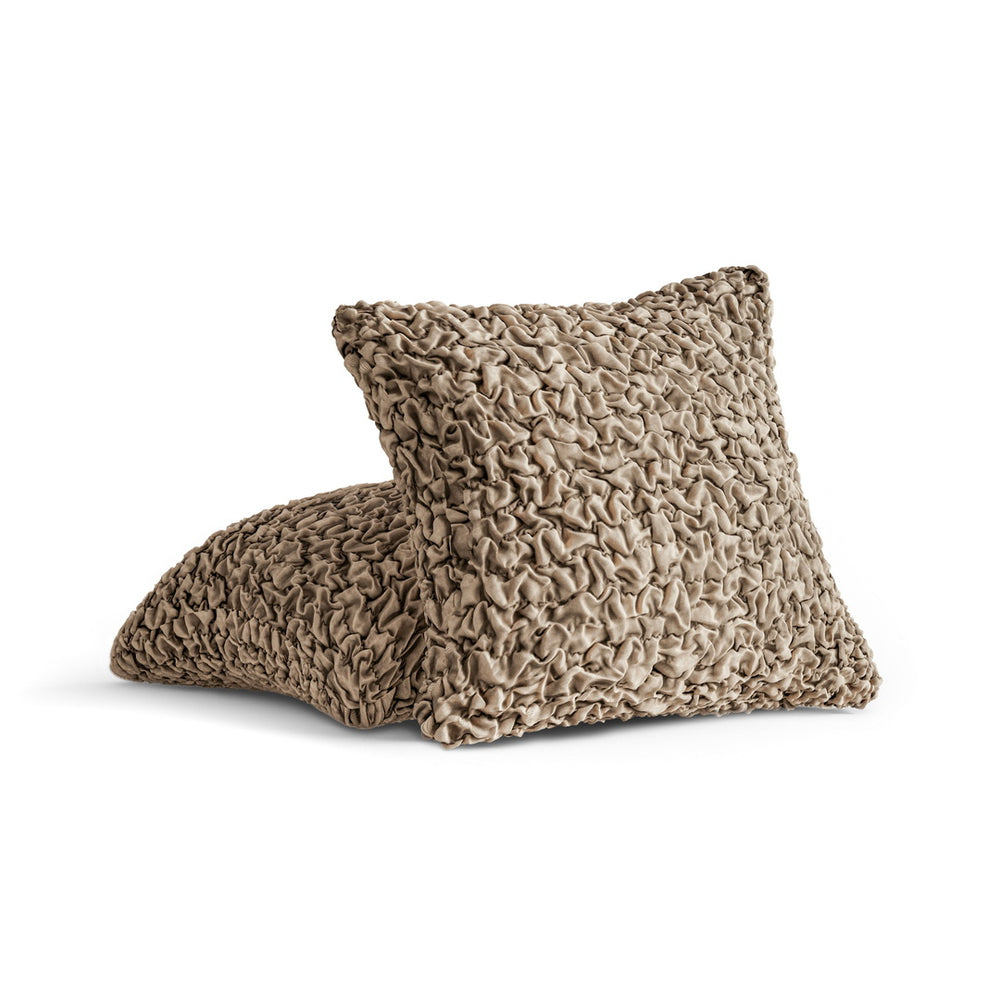 Algodon Organico - 2 Fundas Cojines Capuccino