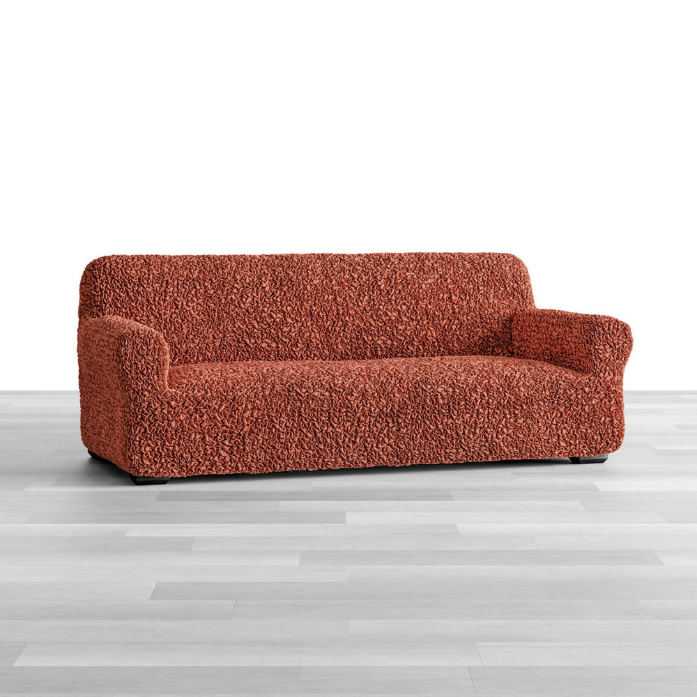 Algodon Organico - Funda Sofa 3 cuerpos Terracota