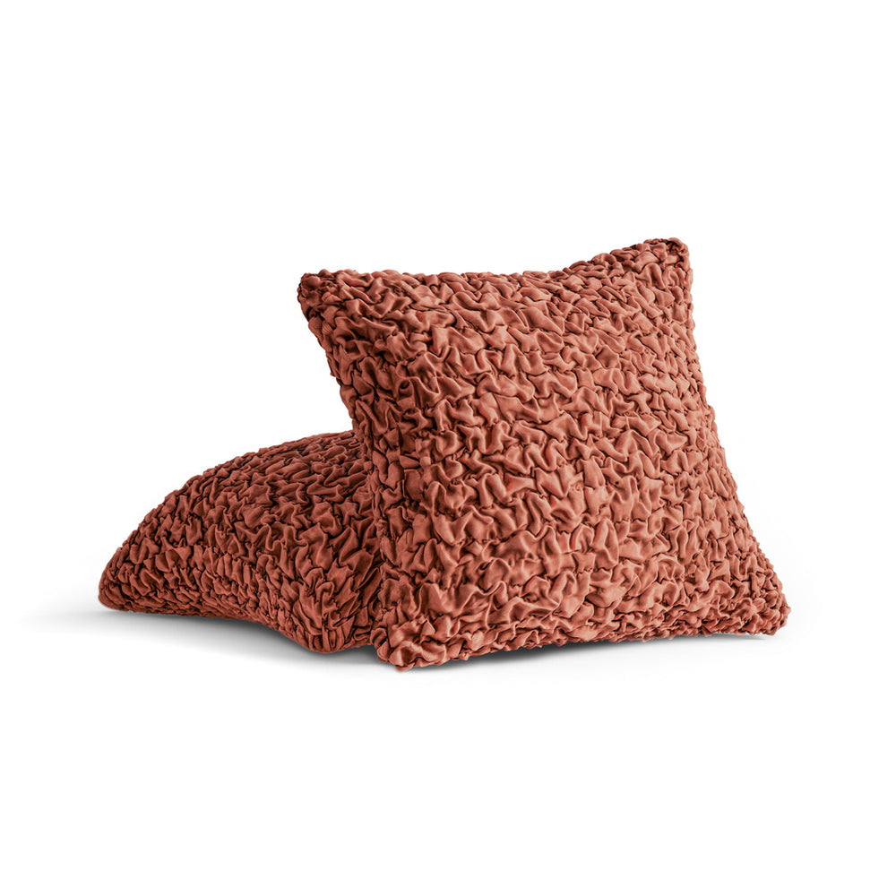 Algodon Organico - 2 Fundas Cojines Terracota