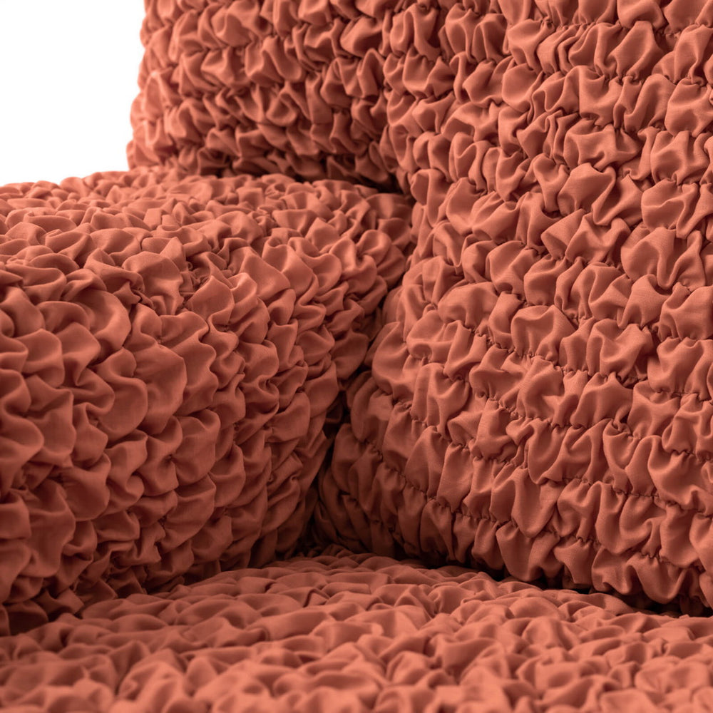 Algodon Organico - Funda Sofa 2 cuerpos Terracota
