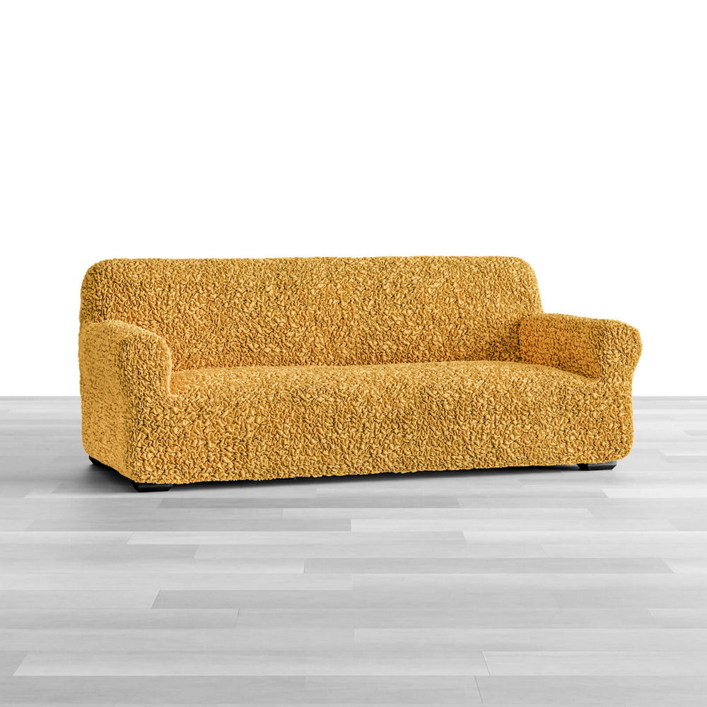 Algodon Organico - Funda Sofa 3 cuerpos Mostaza