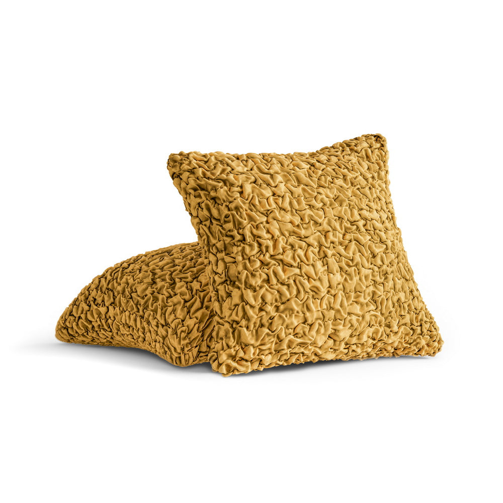 Algodon Organico - 2 Fundas Cojines Mostaza