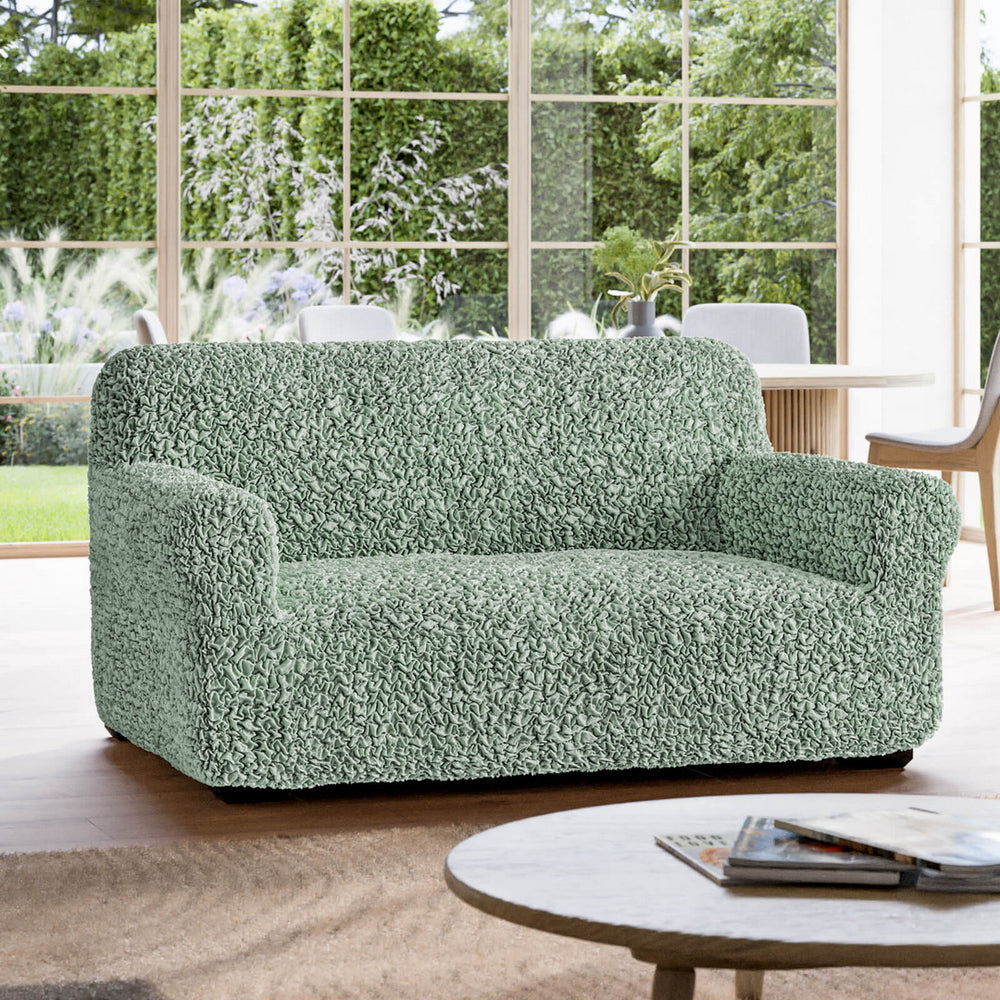 Algodon Organico - Funda Sofa 2 cuerpos Menta