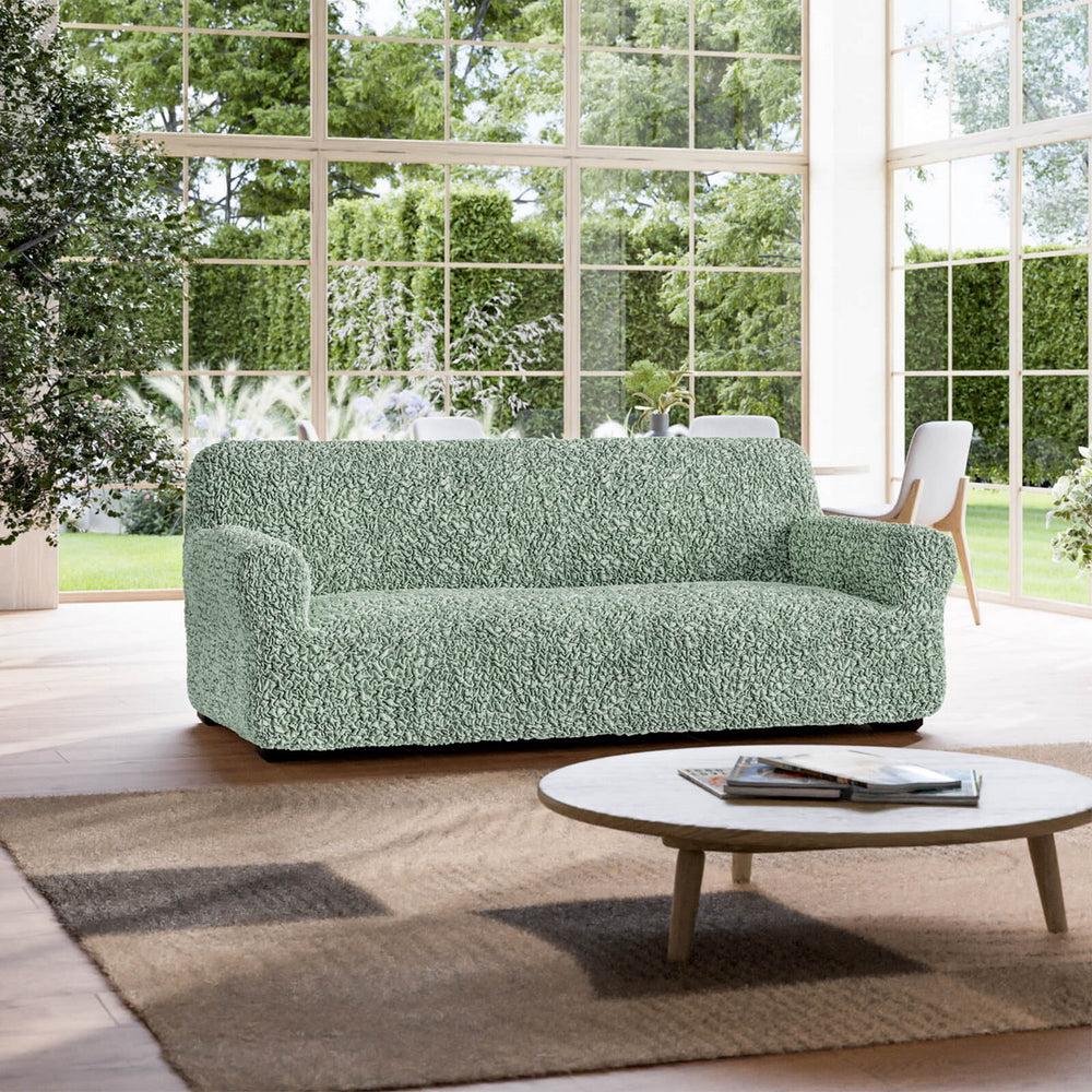Algodon Organico - Funda Sofa 3 cuerpos Menta