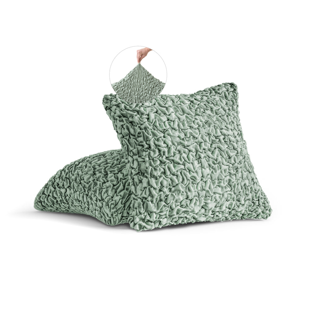 Algodon Organico - 2 Fundas Cojines Menta