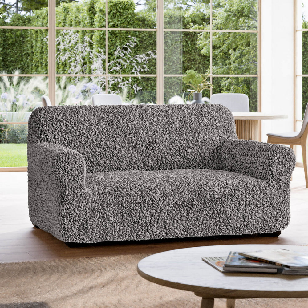 Algodon Organico - Funda Sofa 2 cuerpos Charcoal