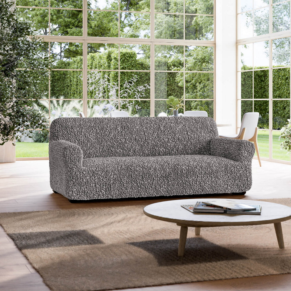 Algodon Organico - Funda Sofa 3 cuerpos Charcoal