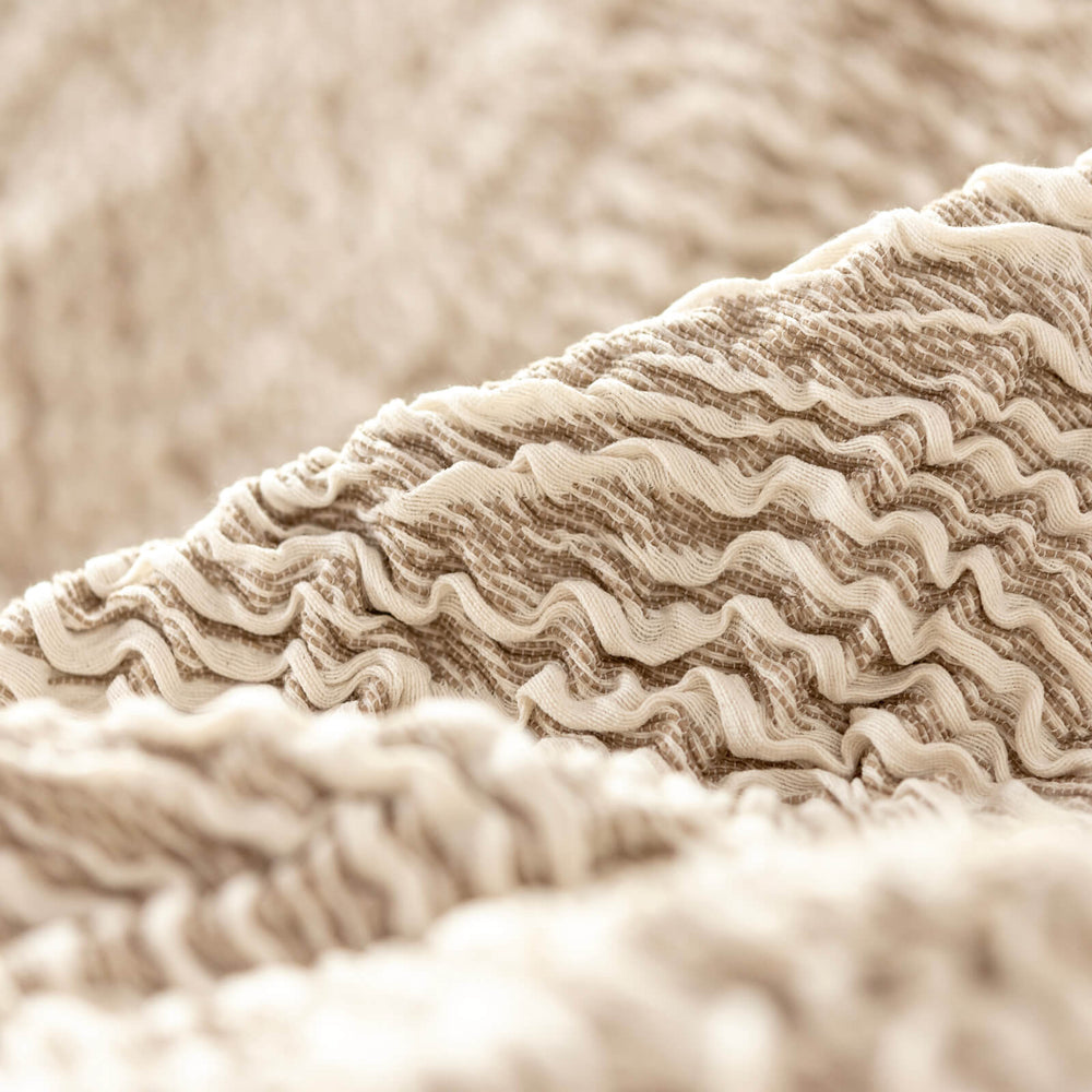 Jacquard 3D - 2 Fundas Cojines Beige Vento