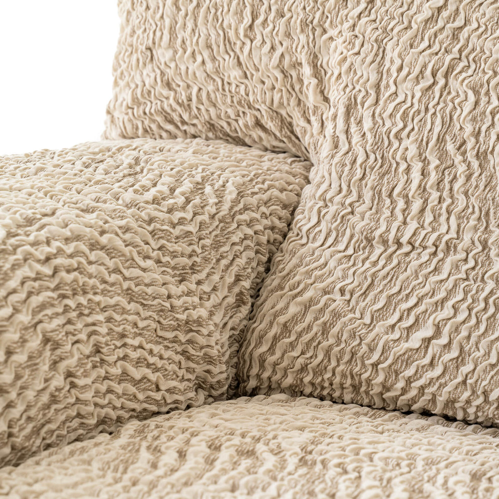 Jacquard 3D - Funda Chaise Lounge Beige Vento