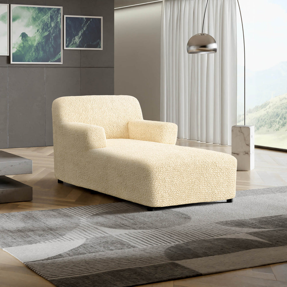 Microfibra - Funda Chaise Lounge Vanilla