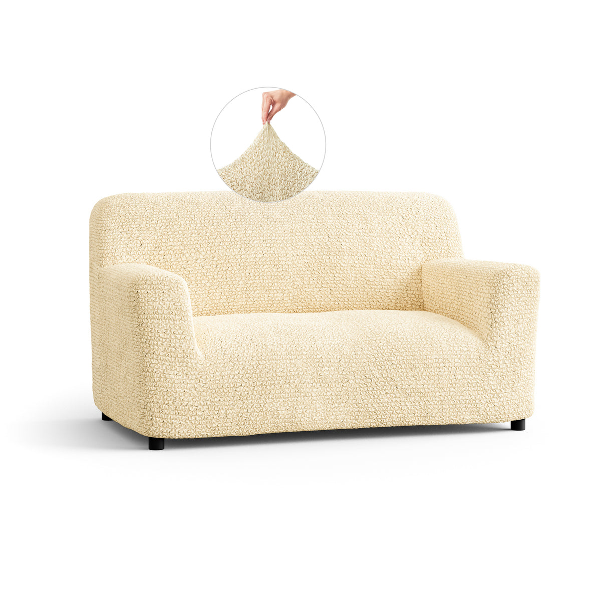 Microfibra - Funda Sofa 2 cuerpos Vanilla