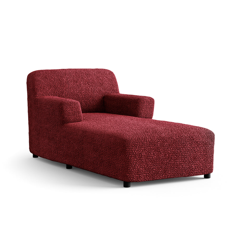 Microfibra - Funda Chaise Lounge Bordeaux
