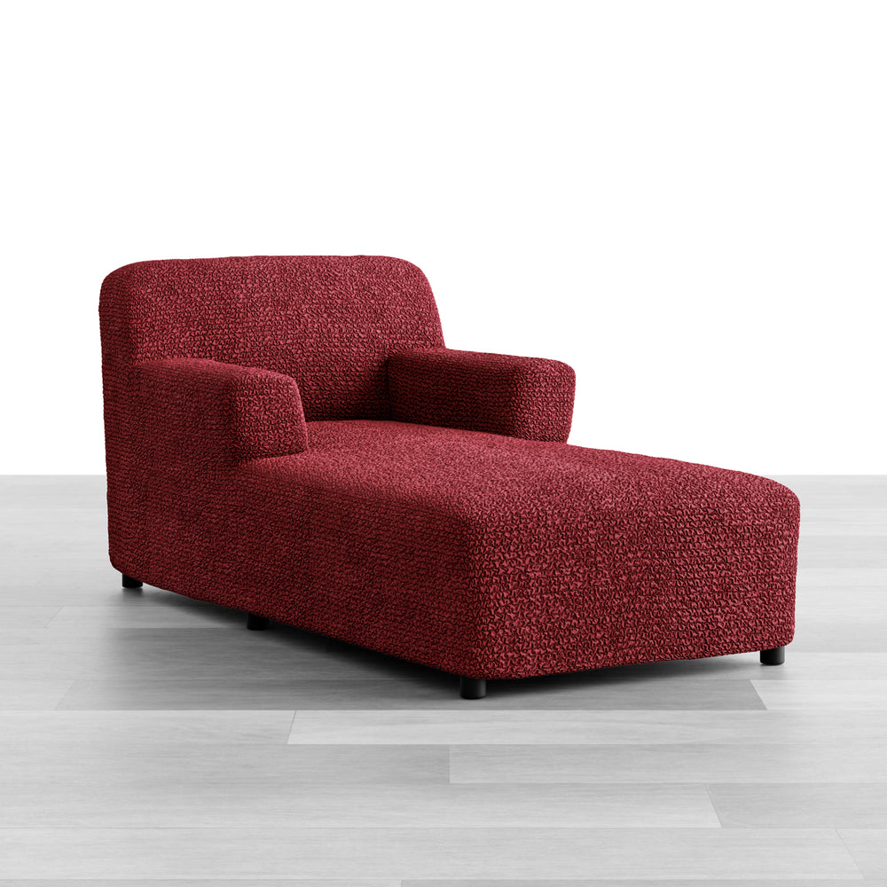 Microfibra - Funda Chaise Lounge Bordeaux