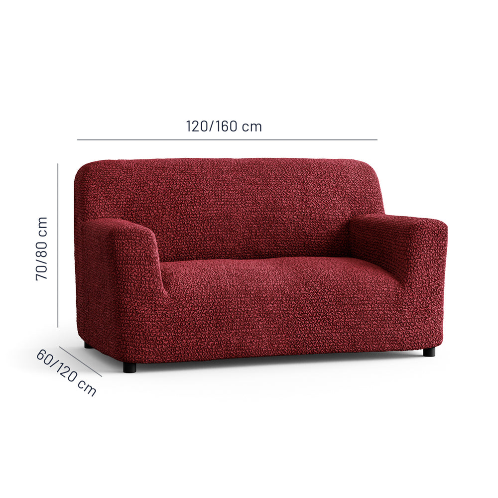 Microfibra - Funda Sofa 2 cuerpos Bordeaux