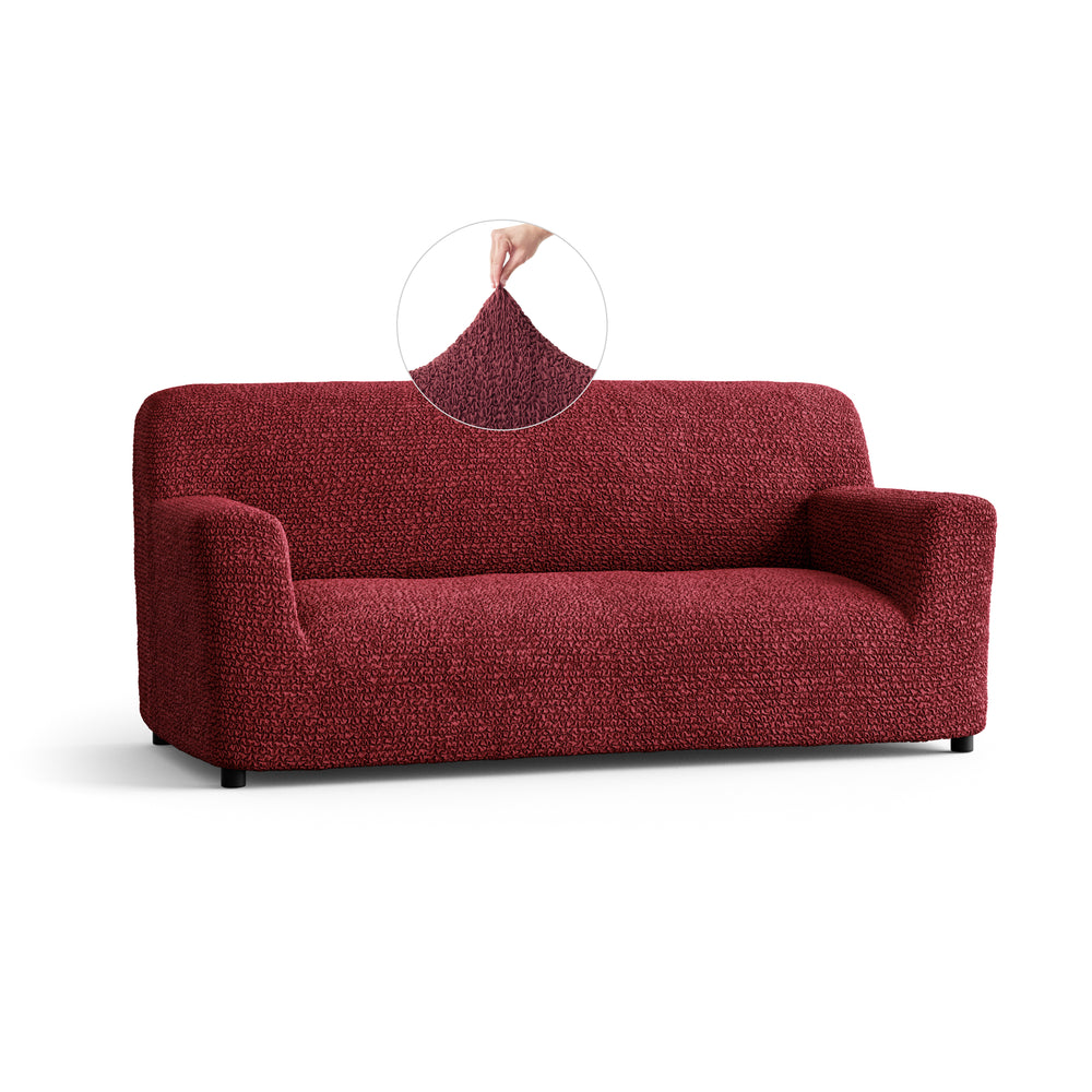 Microfibra - Funda Sofa 3 cuerpos Bordeaux
