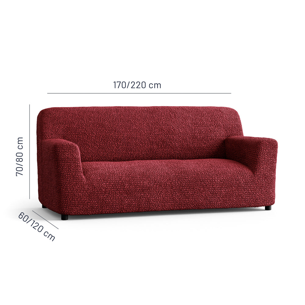 Microfibra - Funda Sofa 3 cuerpos Bordeaux