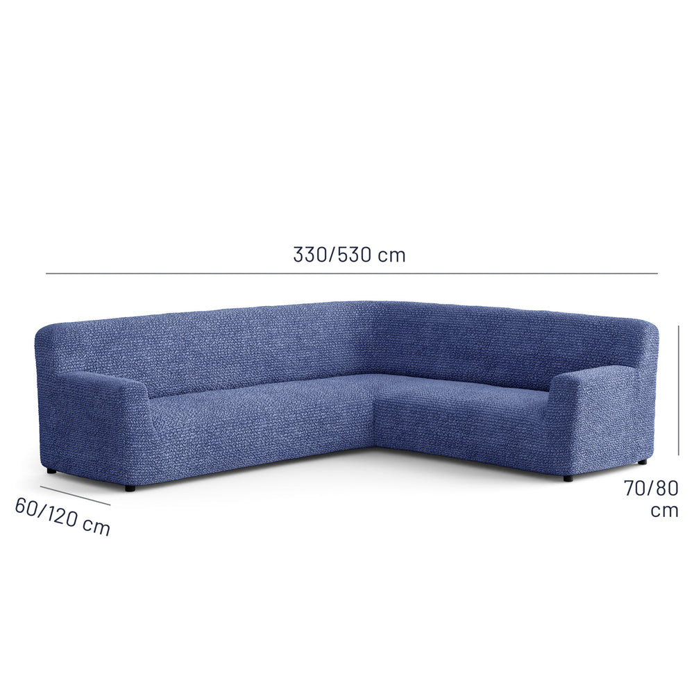 Microfibra - Funda Sofa Esquinero Blue