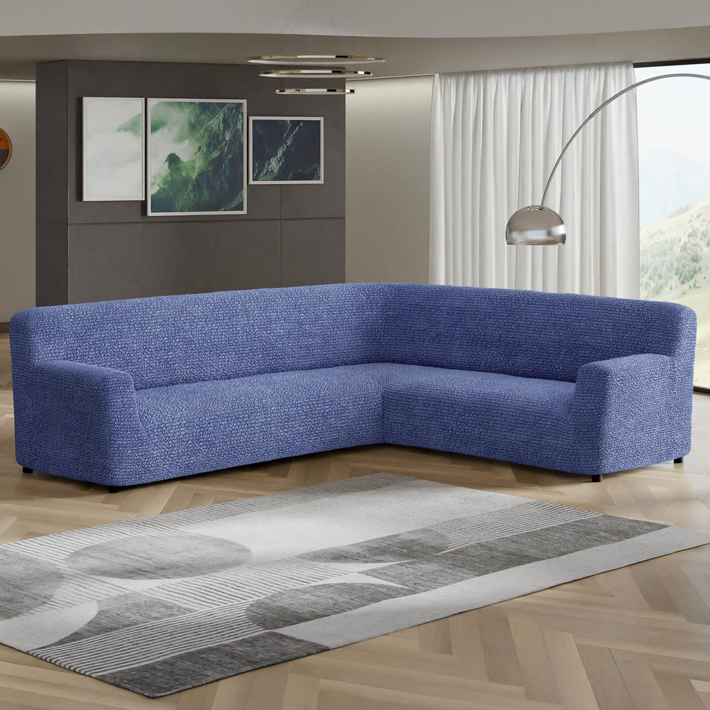 Microfibra - Funda Sofa Esquinero Blue