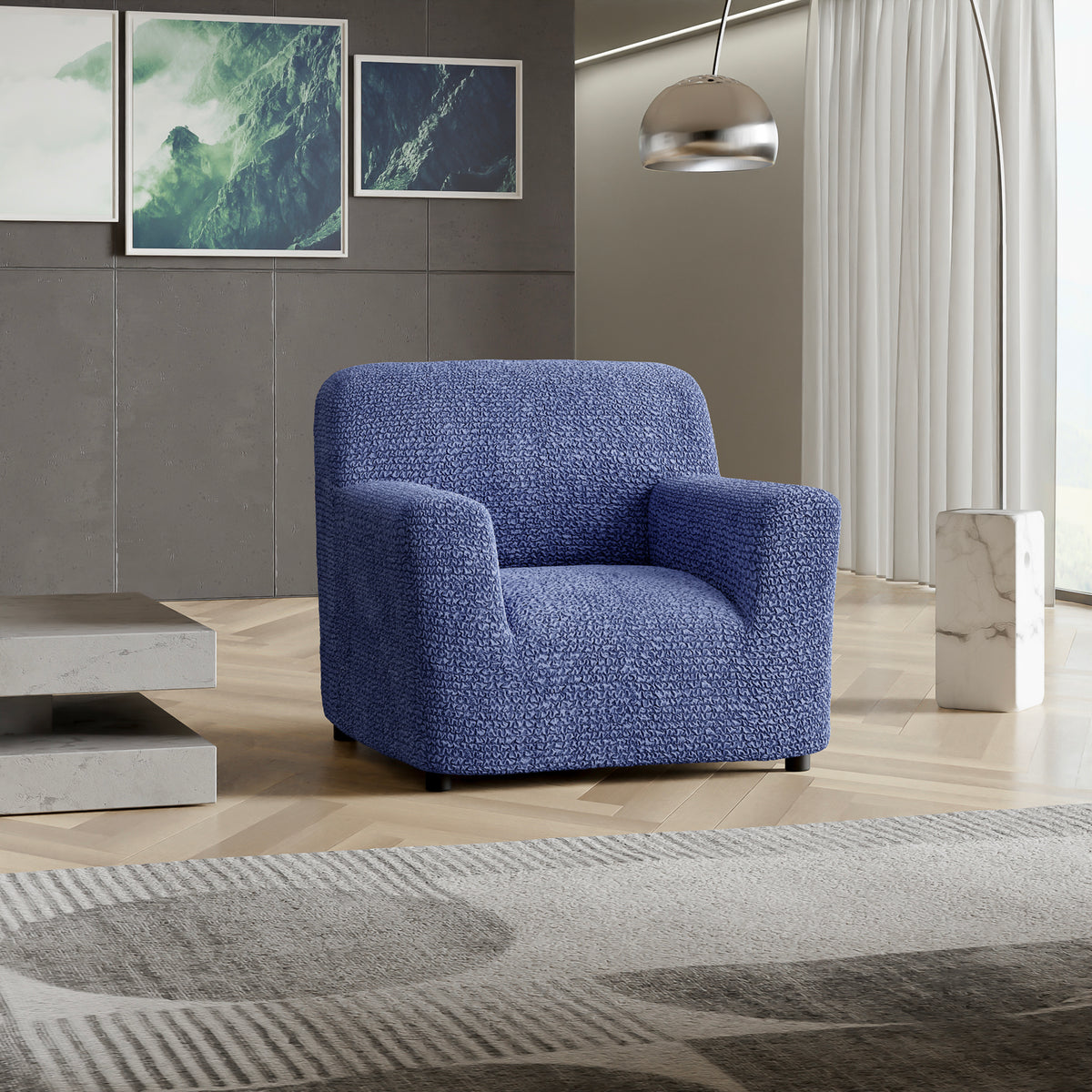 Microfibra - Funda Sillon Blue