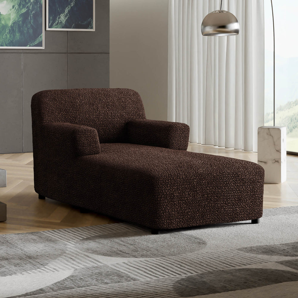 Microfibra - Funda Chaise Lounge Dark Chocolate