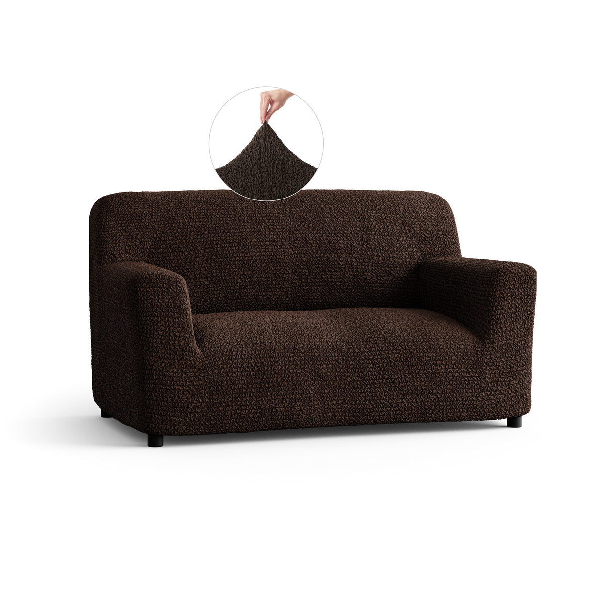 Microfibra - Funda Sofa 2 cuerpos Dark Chocolate