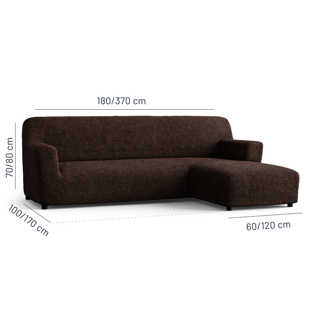 Microfibra - Funda Sofa L Derecho Dark Chocolate