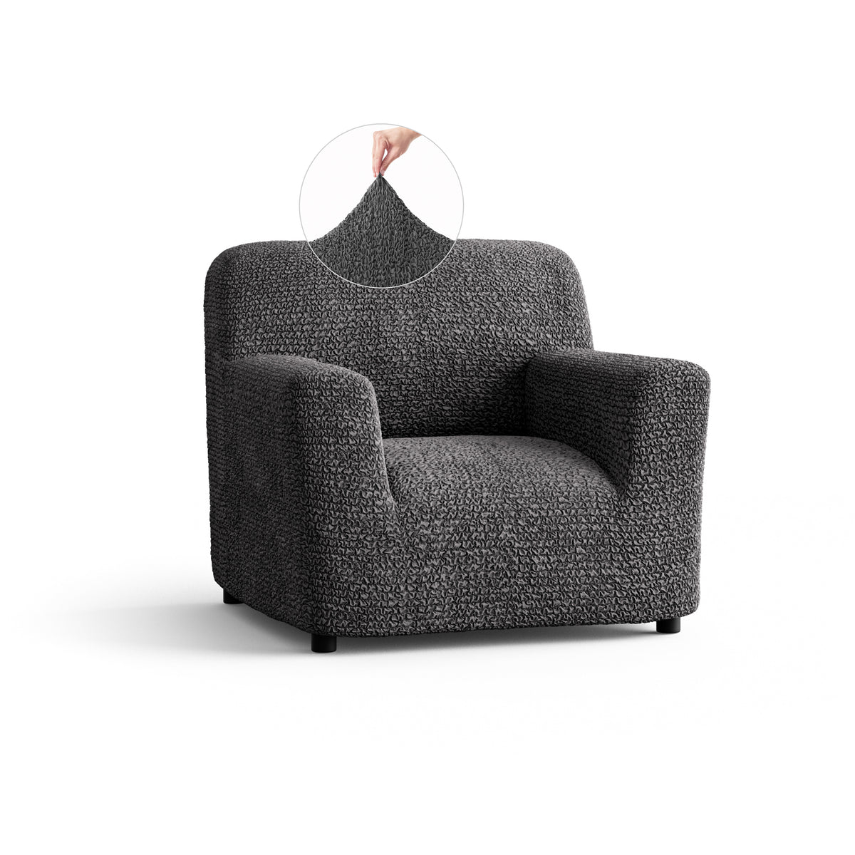 Microfibra - Funda Sillon Charcoal