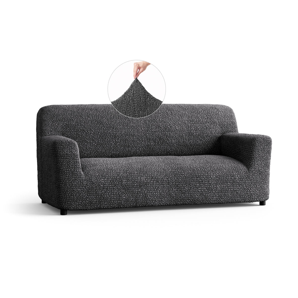 Microfibra - Funda Sofa 3 cuerpos Charcoal