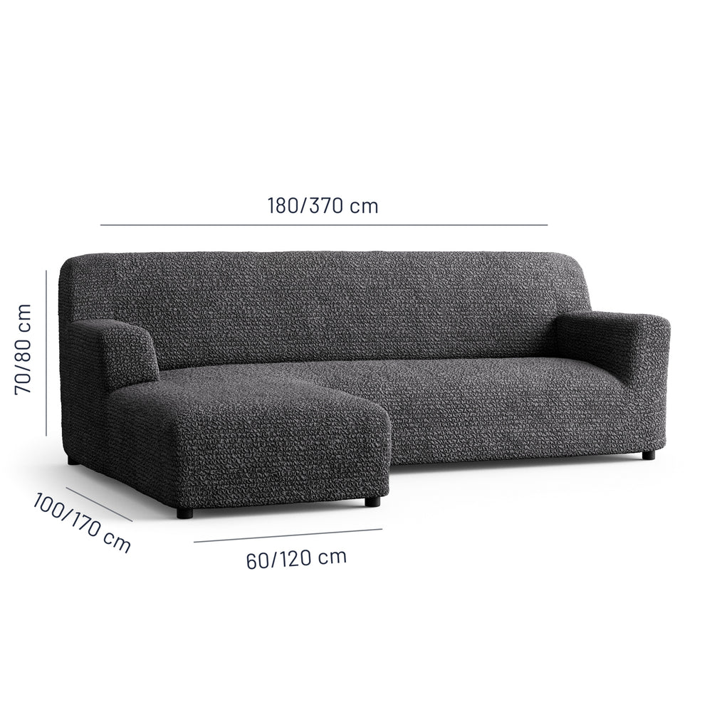 Microfibra - Funda Sofa L Izquierdo Charcoal