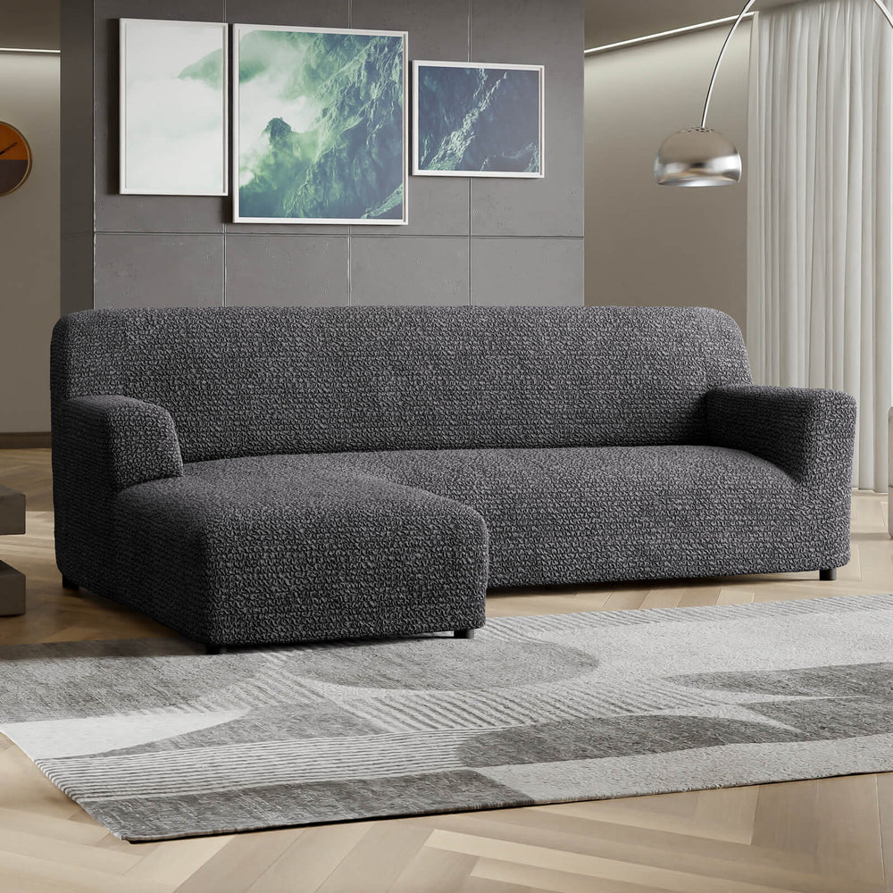 Microfibra - Funda Sofa L Izquierdo Charcoal