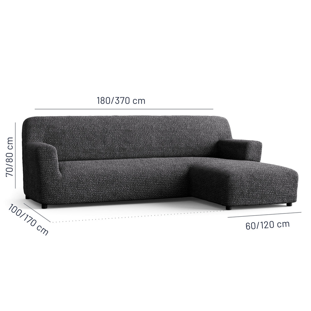 Microfibra - Funda Sofa L Derecho Charcoal