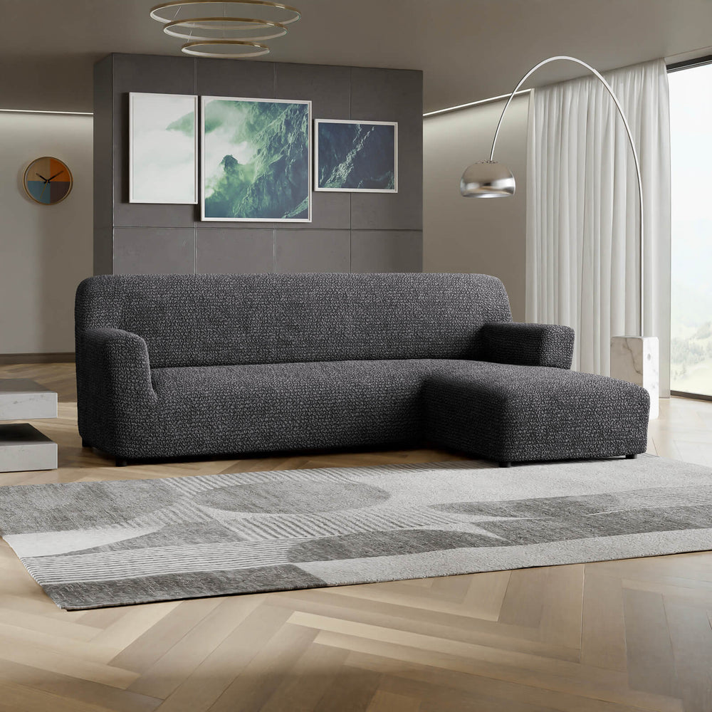Microfibra - Funda Sofa L Derecho Charcoal