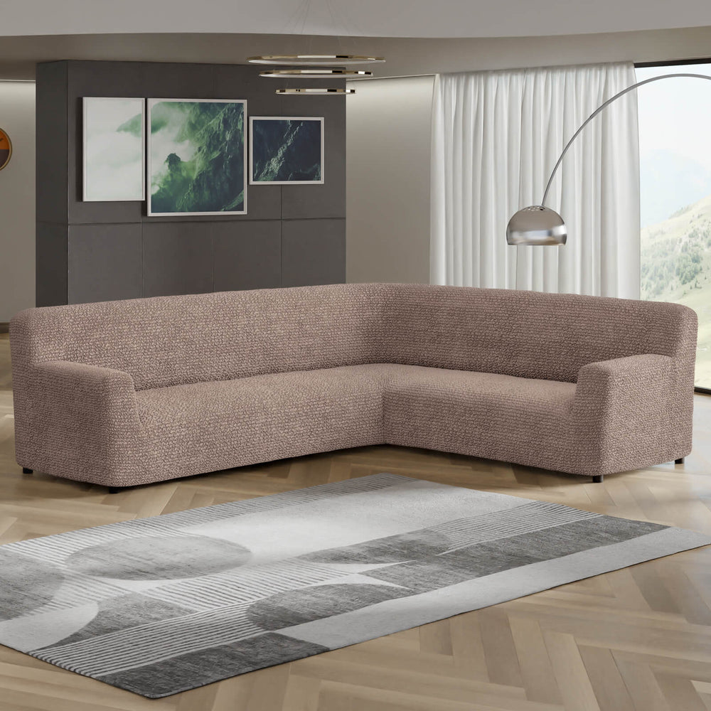 Microfibra - Funda Sofa Esquinero Capuccino