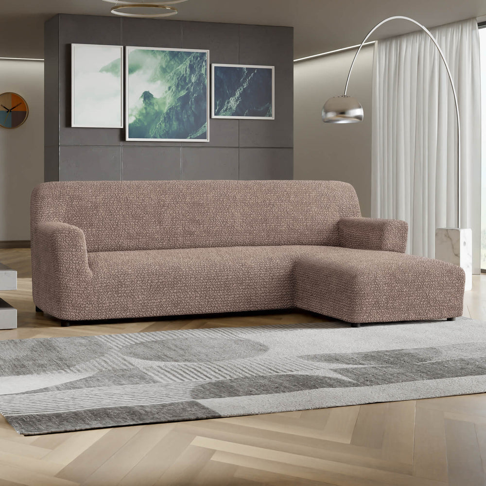 Microfibra - Funda Sofa L Derecho Capuccino