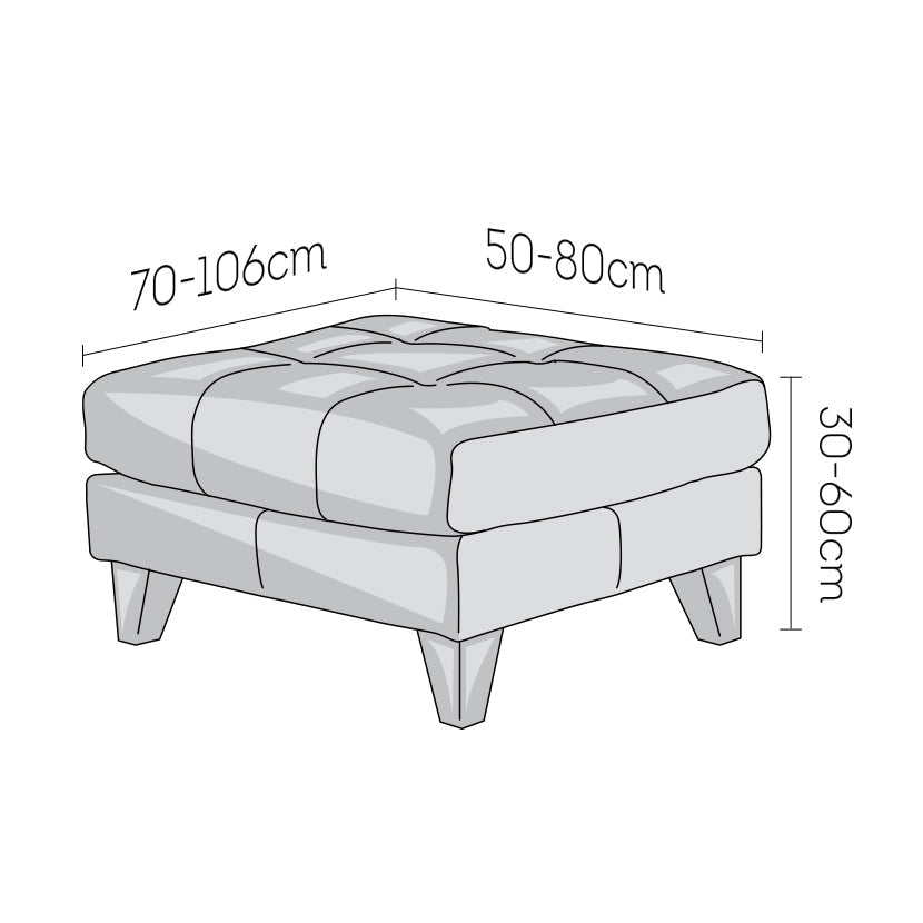 Fuco Velvet - Funda Ottomana Graphite