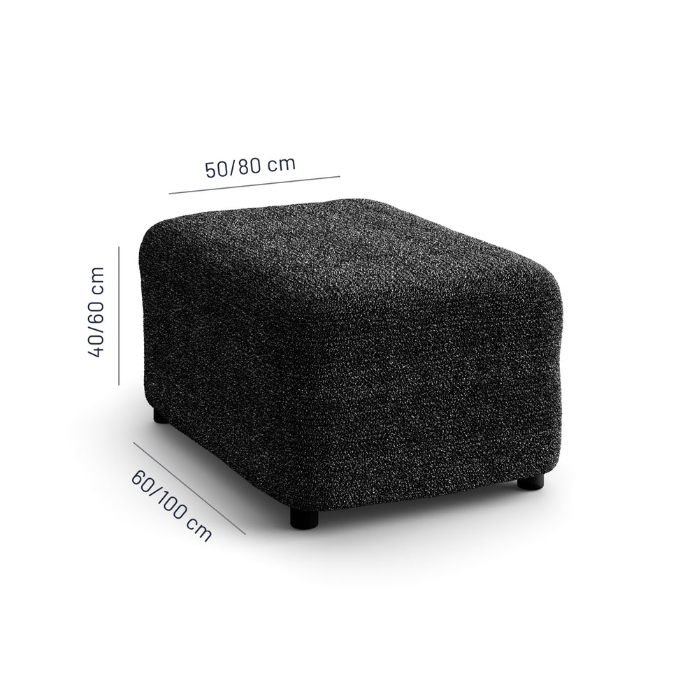 Printed Microfibra - Funda Ottomana Anthracite