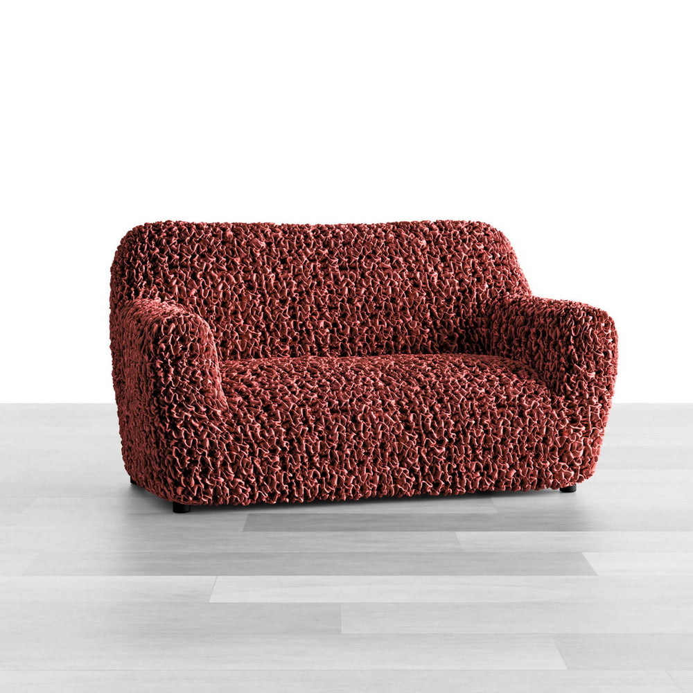 Fuco Velvet - Funda Sofa 2 cuerpos Bordeaux