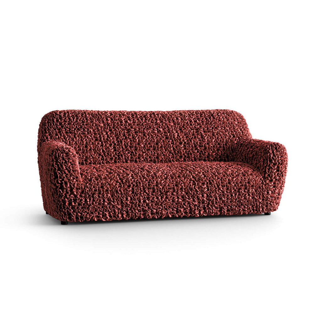 Fuco Velvet - Funda Sofa 3 cuerpos Bordeaux