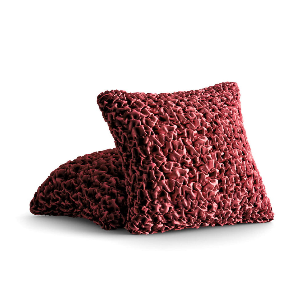 Fuco Velvet - 2 Fundas Cojines Bordeaux