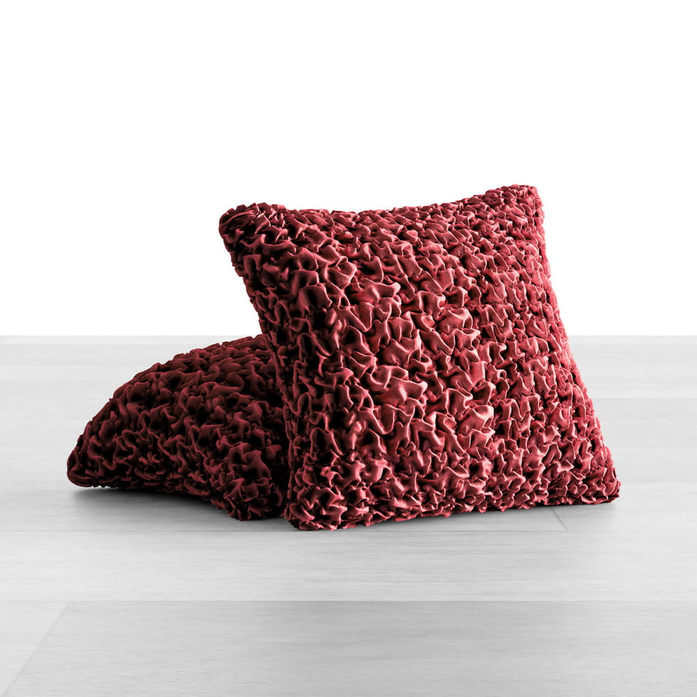 Fuco Velvet - 2 Fundas Cojines Bordeaux