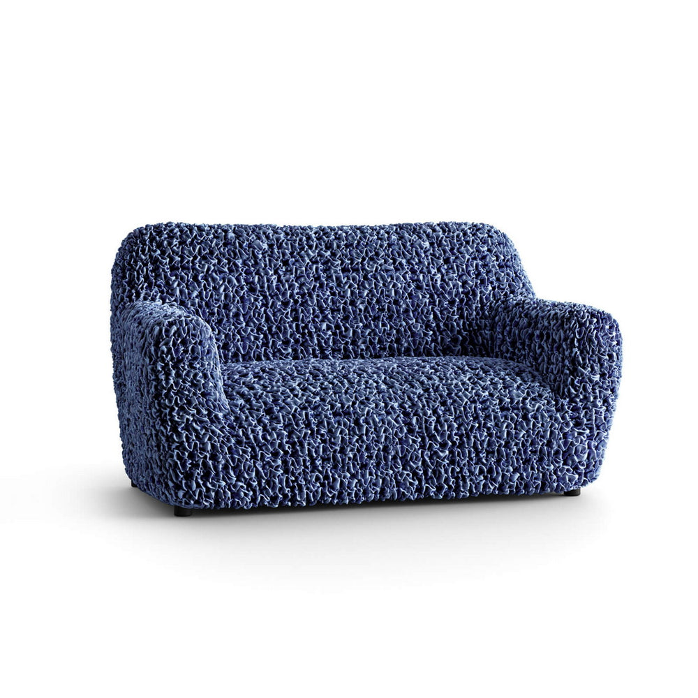 Fuco Velvet - Funda Sofa 2 cuerpos Blue