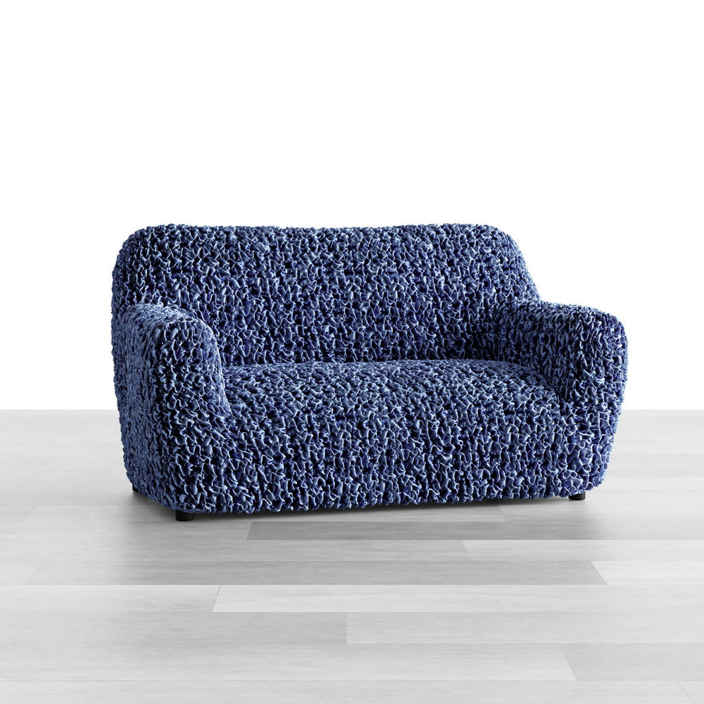 Fuco Velvet - Funda Sofa 2 cuerpos Blue