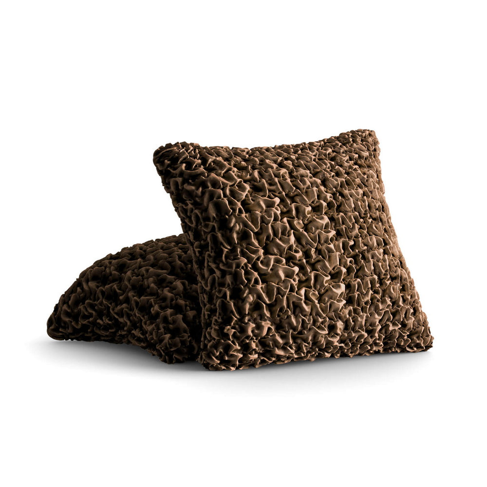 Fuco Velvet - 2 Fundas Cojines Chocolate