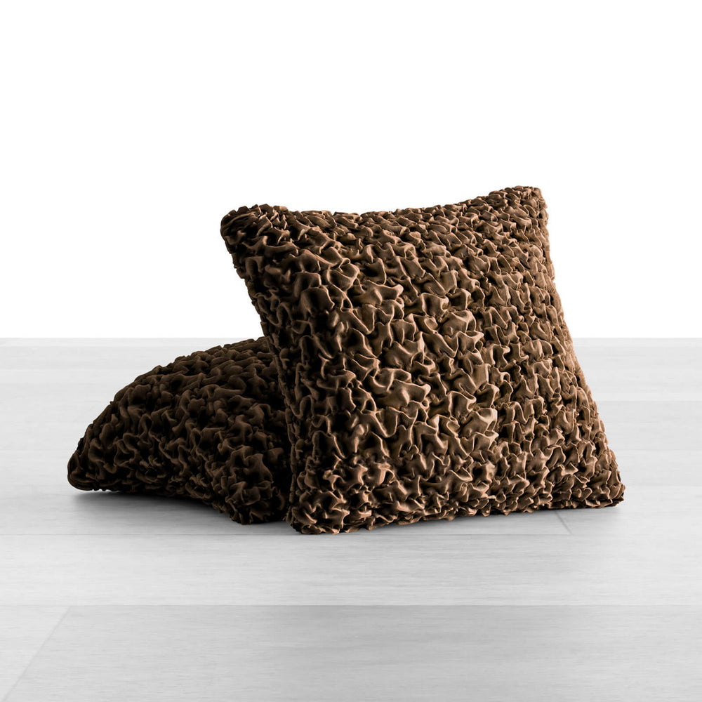 Fuco Velvet - 2 Fundas Cojines Chocolate