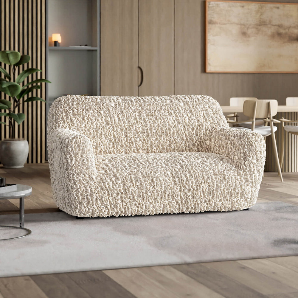 Fuco Velvet - Funda Sofa 2 cuerpos Vanilla