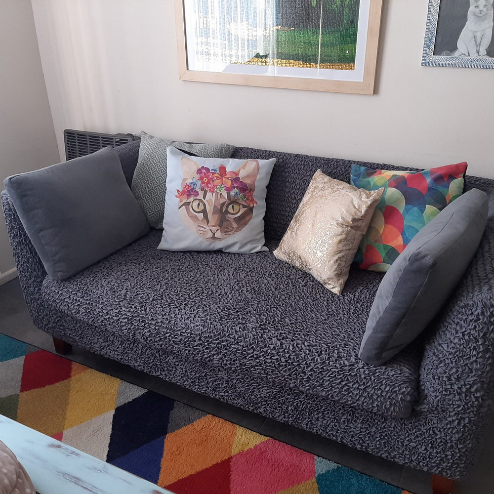 Microfibra - Funda Sofa 2 cuerpos Charcoal