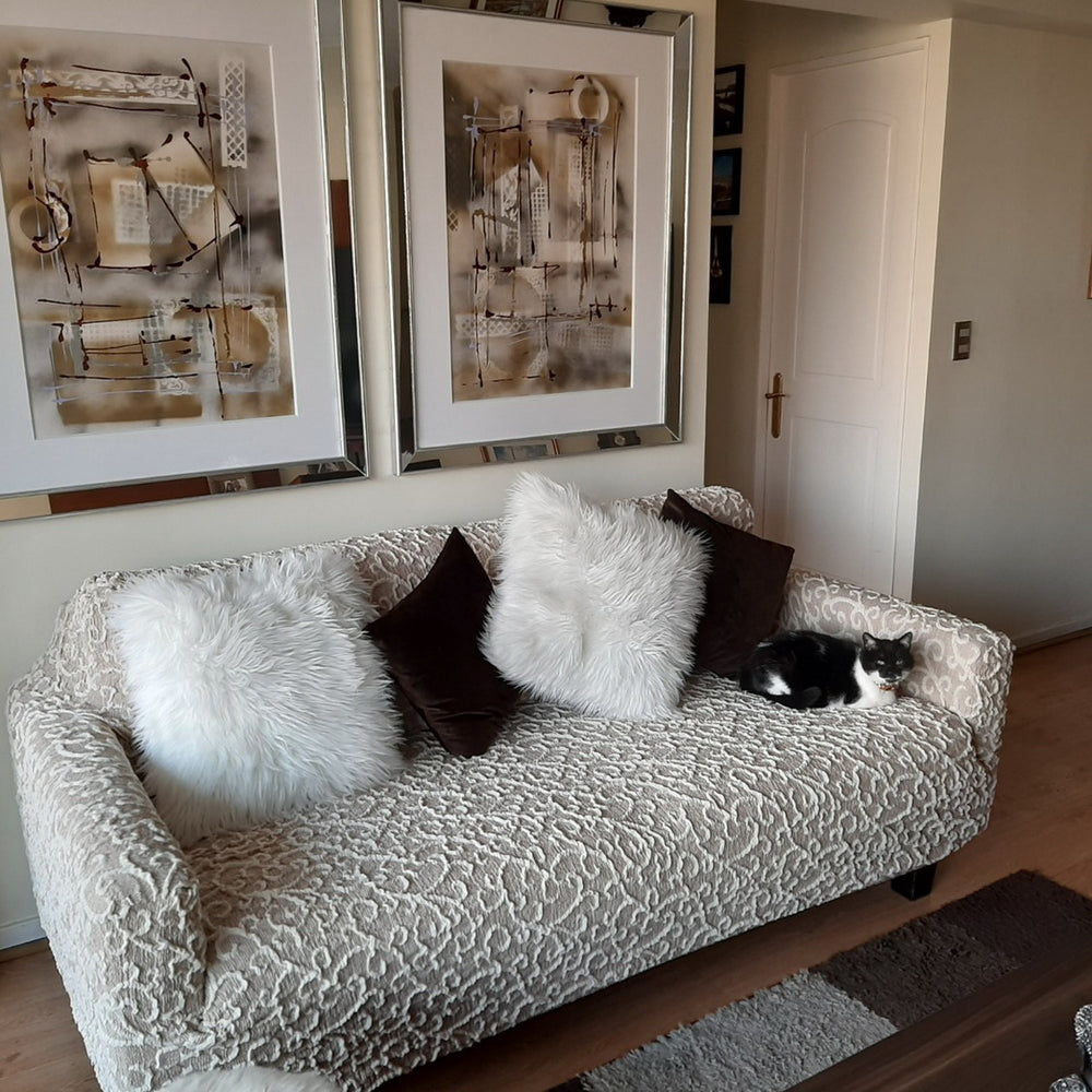 Jacquard 3D - Funda Sofa 3 cuerpos Arabesco