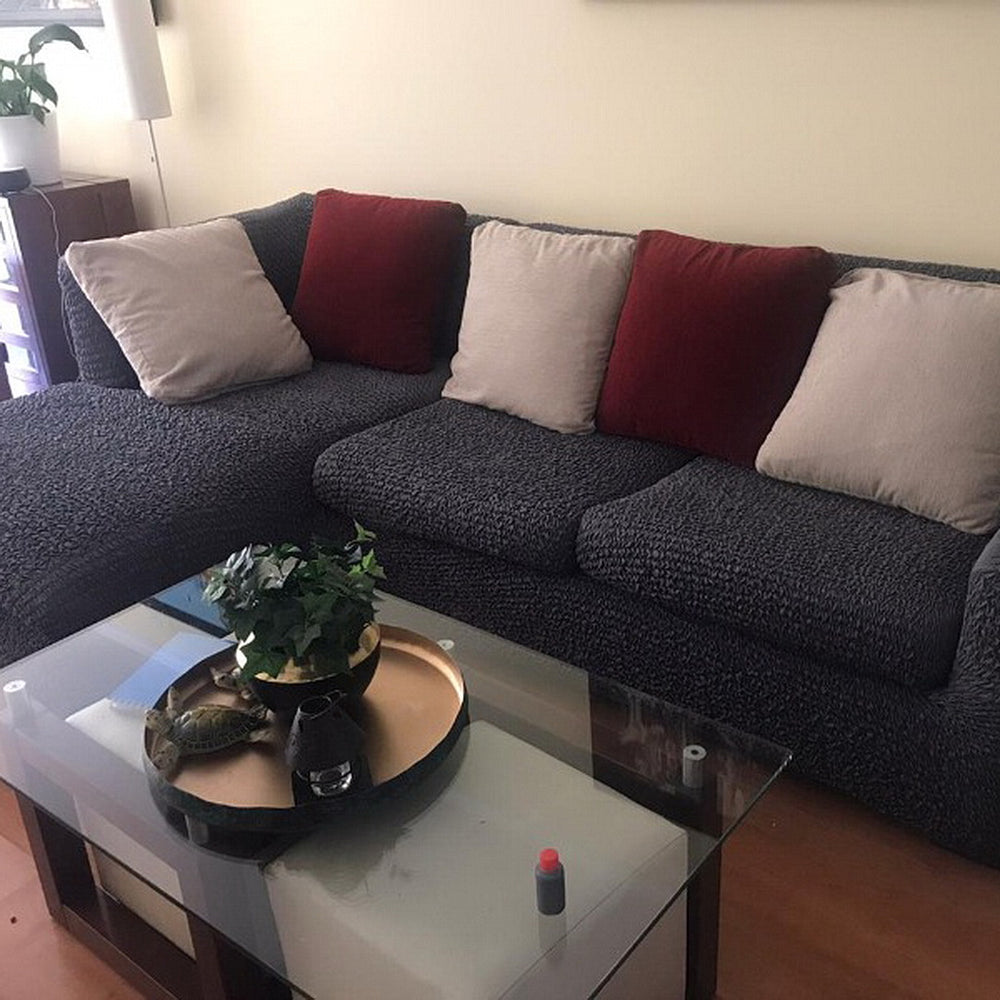 Microfibra - Funda Sofa L Izquierdo Charcoal