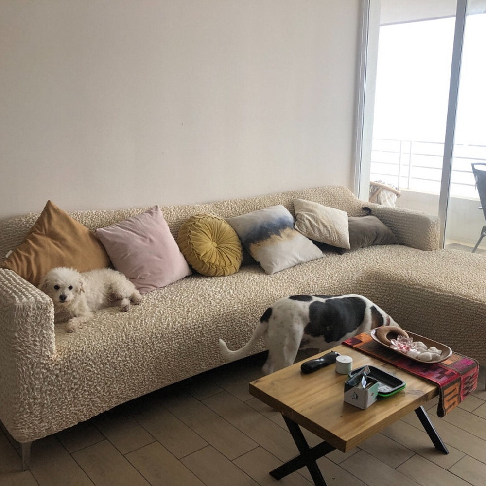 Microfibra - Funda Sofa L Derecho Vanilla