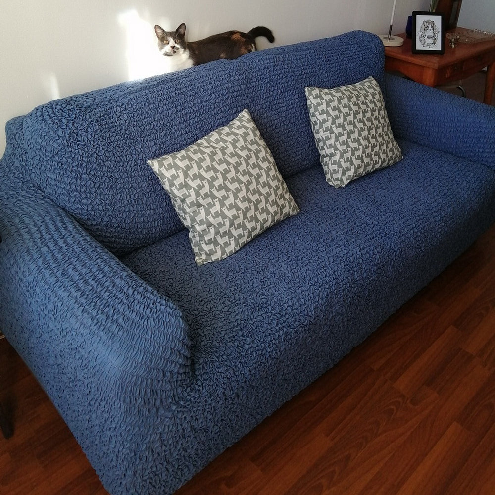 Microfibra - Funda Sofa 3 cuerpos Blue